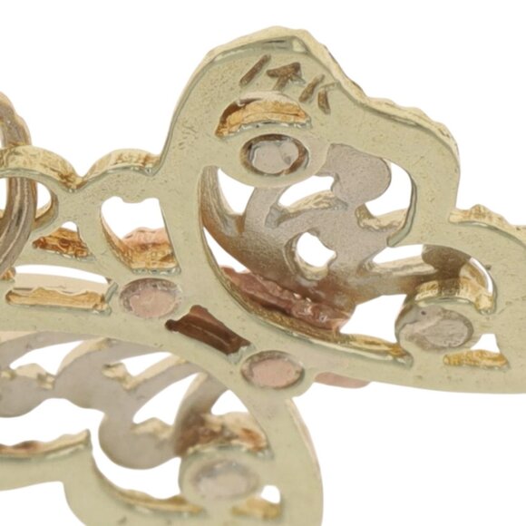 Yellow Gold Butterfly Pendant - 14k Nature Springtime - Picture 4 of 4
